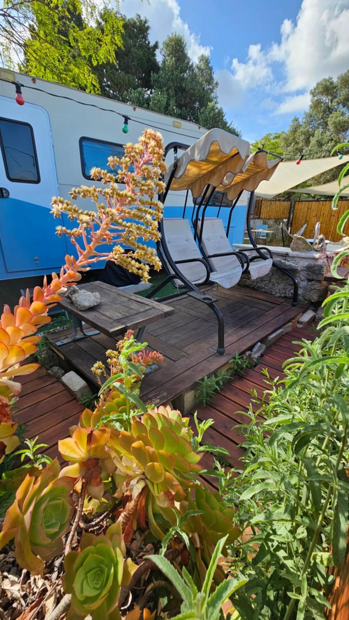 Cozy Seaview Glamping Caravan HaBonim ภายนอก รูปภาพ